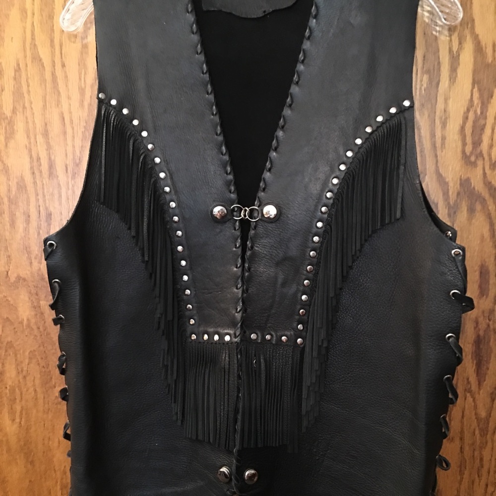 Leather vest